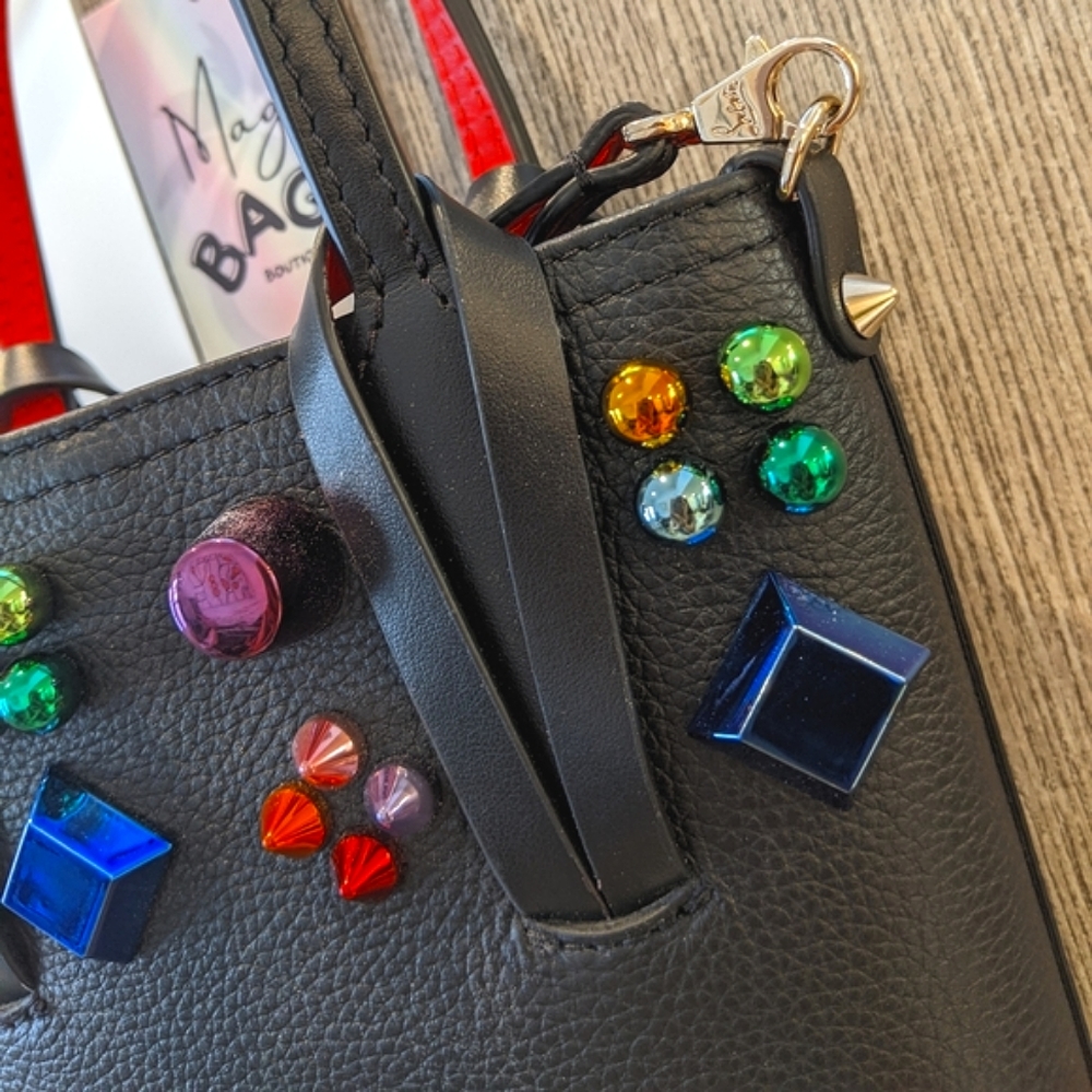 Louboutin: Cabata Mini Rainbow Multicolor Studded Crossbody Bag 🌈 - Picture 6 of 14